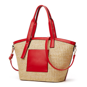 2022 New Fashion Shoulder Messenger Designer Bag Large-Capacity Beach Shell Grass Woven Straw Tote Bag Women Purse and H