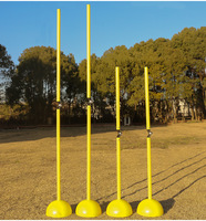 Poteau de marquage pliable pour l'entraînement au football, à deux sections, pour les obstacles de basketball et de volley-ball