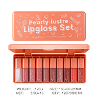 Lot de 10 rouges à lèvres rose nacré, teinture et brillant à lèvres hydratants longue tenue, mignons et effet miroir, pour usage quotidien et soirées