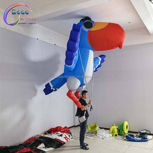 Pappagallo animale del fumetto gonfiabile di pubblicità portatile personalizzato - Product Image 1