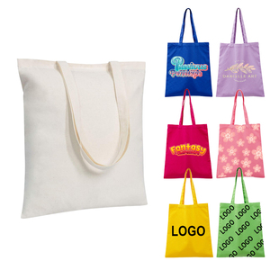 Customizable Organic Cotton Canvas Designer Tote Shopping Bag Lightweight DIY Promotional Tote Bag Personal Logo Plain Style
