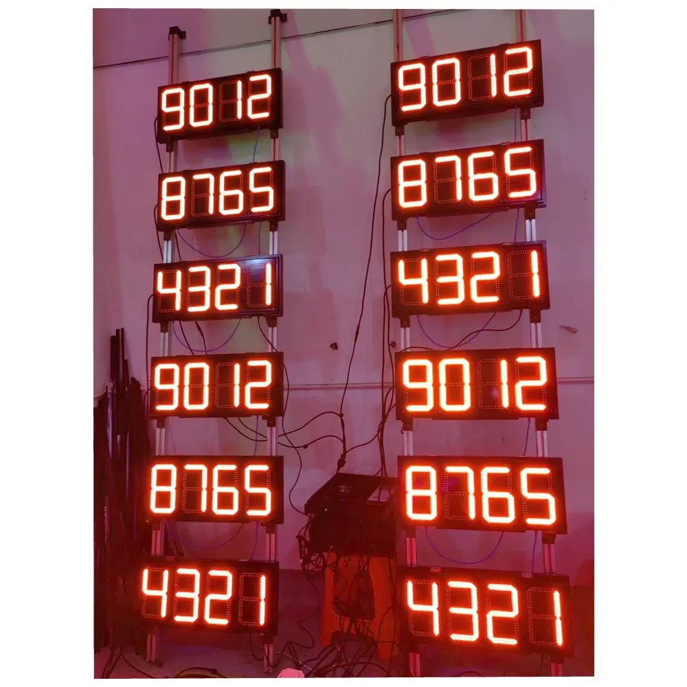 Yüksek kaliteli dijital fiyat etiketi lpg gaz görüntüler benzin istasyonu led benzin fiyatı tabelası