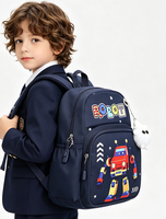 Sac à dos pour enfants léger et respirant avec bretelles réglables, décompression, pendentif personnalisé offert, idéal pour l'école primaire