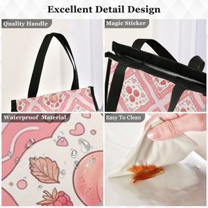 Custom Pink Diamond Insulated Office Travel Cooling Soft Tote Box Lunchbag Picnic Thermal Ice Lunch Cooler Bag for Food Delivery - Product Image 3