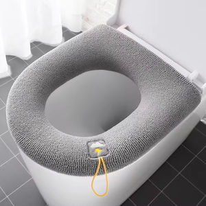 Housse de siège de toilette universelle en peluche, coussin épais et doux avec chauffage intégré, tapis de salle de bain pour WC domestique - Product Image 3