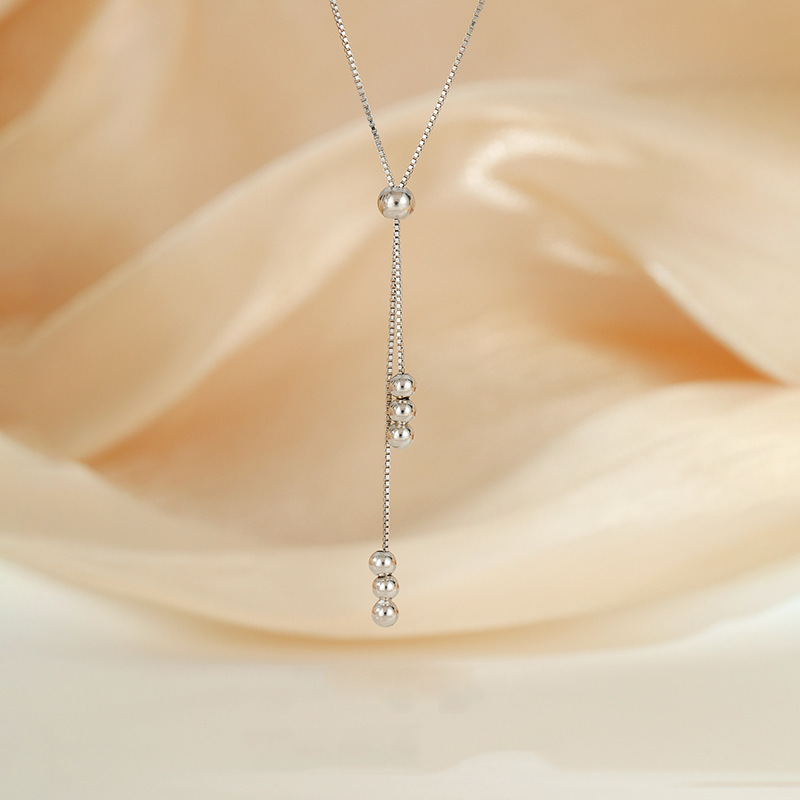 Xl451-bianco argento-nappa a forma di Y