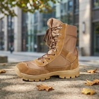Nouvelles bottes de désert en daim pour hommes, bottes tactiques à lacets, doublure en mesh pour l'été et l'hiver, semelle en caoutchouc