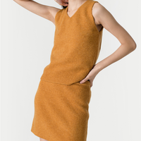 Mini jupe courte pull deux pièces ensemble pour femmes cachemire tricoté sans manches gilet jupe doux printemps été Chic ensembles