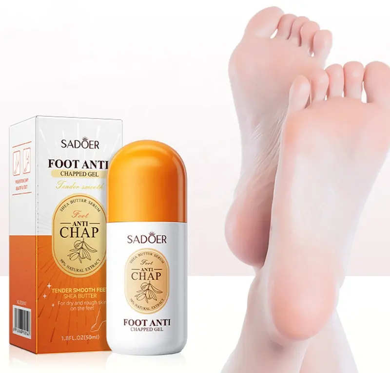 足のひび割れ防止ジェルロールオン柔らかく光沢のある足の保湿を和らげるかかとのひび割れを減らす死んだ肌のカルス
