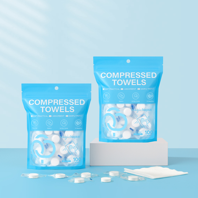 Wholesale Stock Large Number of Disposable Compressed Facial Towel Can Bused for Facial Towel and Facial Cleaning Care