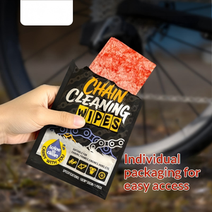 Bicycle Chain Cleaning Wipes Reusable <strong>Bike</strong> Chain <strong>Degreaser</strong> Individually Packaged for Frames&amp;Motorcycle Chains&amp;Wheels&amp;Glasses - Product Image 4