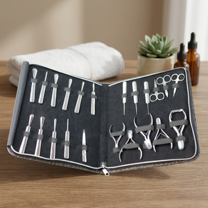 Kit de coupe-ongles pour manucure et pédicure de haute qualité et durable, 22 pièces, en acier inoxydable, couleur argent, par Zachary Industries - Product Image 3