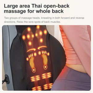 Elektrische Nek Schouder Hele Rug Shiatsu <span class=keywords><strong>Thai</strong></span> Trapezius Massager Kneden Stoel Vibrerende Massage Kussen Matras Met Warmte - Product Image 3