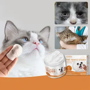 Yeg100% temizlik mendilleri doğal organik anti-inflamatuar anti-şişme kedi köpek Pet gözyaşı leke çıkarıcı