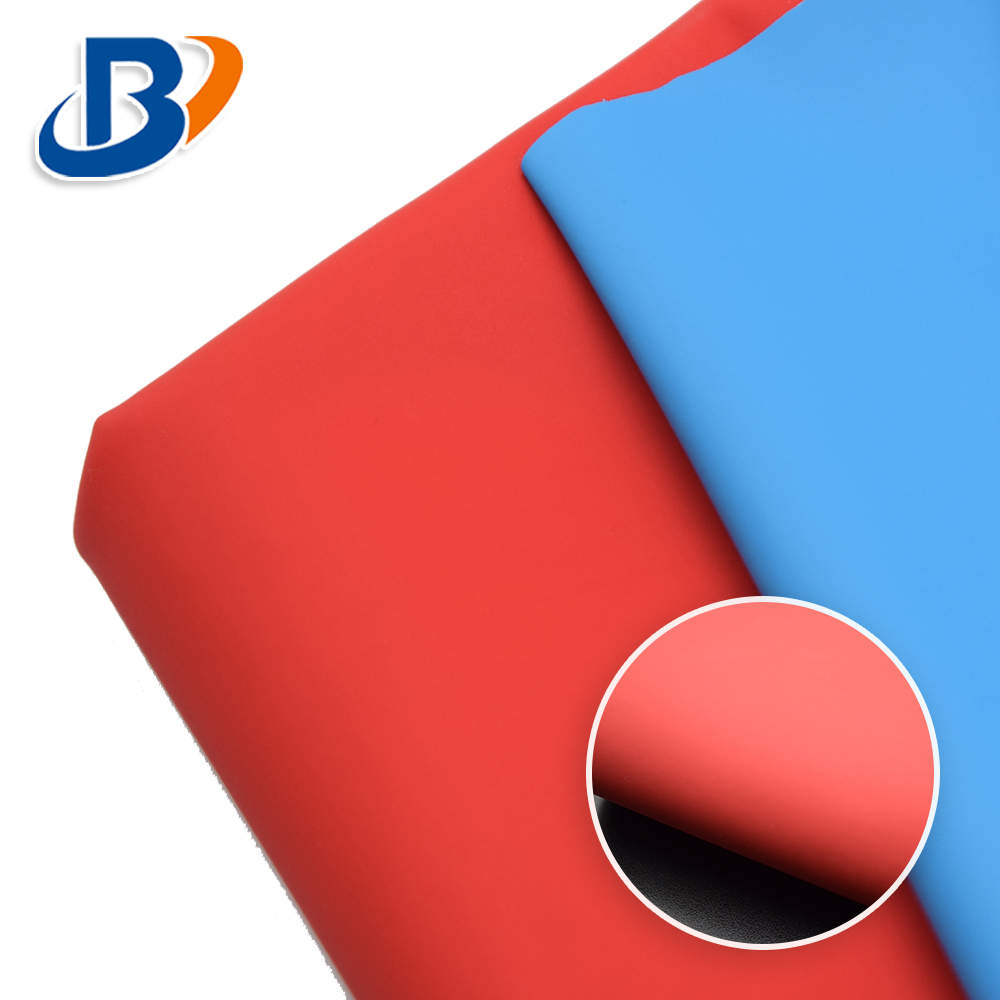 Matte Surface Smooth Plain Synthetic PU Leather Fabric for Packaging