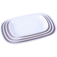Assiette ovale en mélamine blanche vierge de 9 pouces, incassable, de qualité alimentaire, pour restaurant et usage commercial