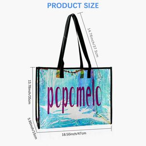 2025 Summer Transparent Letter Printing Clear Pvc <b>Plastic</b> <b>Tote</b> Bag Jelly Travel Shoulder Beach Bags - Product Image 2