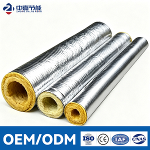 Thermal Insulation Modern Eco-Friendly Glass <b>wool</b> Pipe Aluminium Foil Sheet Square Shapes Fire Resistant Water Resistant 1 - Product Image 1