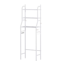 Étagère de rangement murale moderne en métal à trois niveaux pour salle de bain, durable, écologique et réglable en hauteur