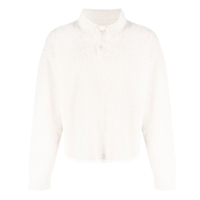DS Pullover Hersteller individuelle gerippte Manschetten Kontrast Hem flauschig lange Ärmel Polo Kunstnerz gebürsteter Strick Herrenpullover