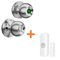 Serrure connectée intelligente TUYA pour porte, chambre et maison, avec contrôle par application, caméra, empreinte digitale, fonction de découpe de clés, fonction de crochetage, cylindre sphérique, compatible Linux, alimentation par batterie