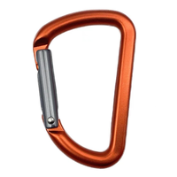 Mousqueton à ressort en forme de D 6kN en aluminium pour accessoires de camping professionnels, équipement de sécurité en plein air