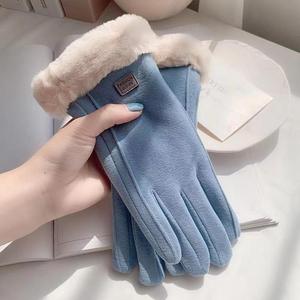 <span class=keywords><strong>Gants</strong></span> en velours double épaisseur en peluche pour femmes avec écran tactile <span class=keywords><strong>Gants</strong></span> d'hiver chauds pour femmes en <span class=keywords><strong>daim</strong></span> <span class=keywords><strong>Gants</strong></span> - Product Image 3