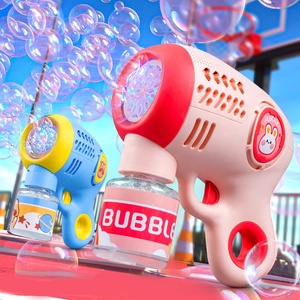 Juguetes para niños 2024 recién llegados pistola de burbujas eléctrica de 12 agujeros máquina de burbujas automática a prueba de fugas con juguetes de burbujas de luz Led - Product Image 2