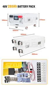 Szxiba 24V 48V 280ah 300ah 320ah BMS tự làm Hộp kit 5KW 10KW 15KW LiFePO4 Pin gói LiFePO4 pin tự làm trường hợp - Product Image 4