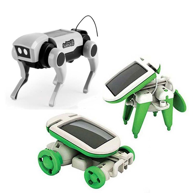 Robot Kits 6 in 1 DIY Solar Robot Science Experiment Creative Physics STEM Education Toys Enhance Assembly Skills Kids Gifts