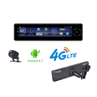 Caméra de tableau de bord pour rétroviseur de voiture D17 4G 3 canaux, Android, surveillance de stationnement 24h/24, enregistreur de conduite avec gestion de flotte