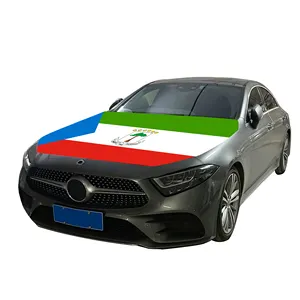 Affordable National Car Hood Cover Flag Equatorial Guinea Car Engine Cover Flag Factory Direct Selling Polyester Fabric