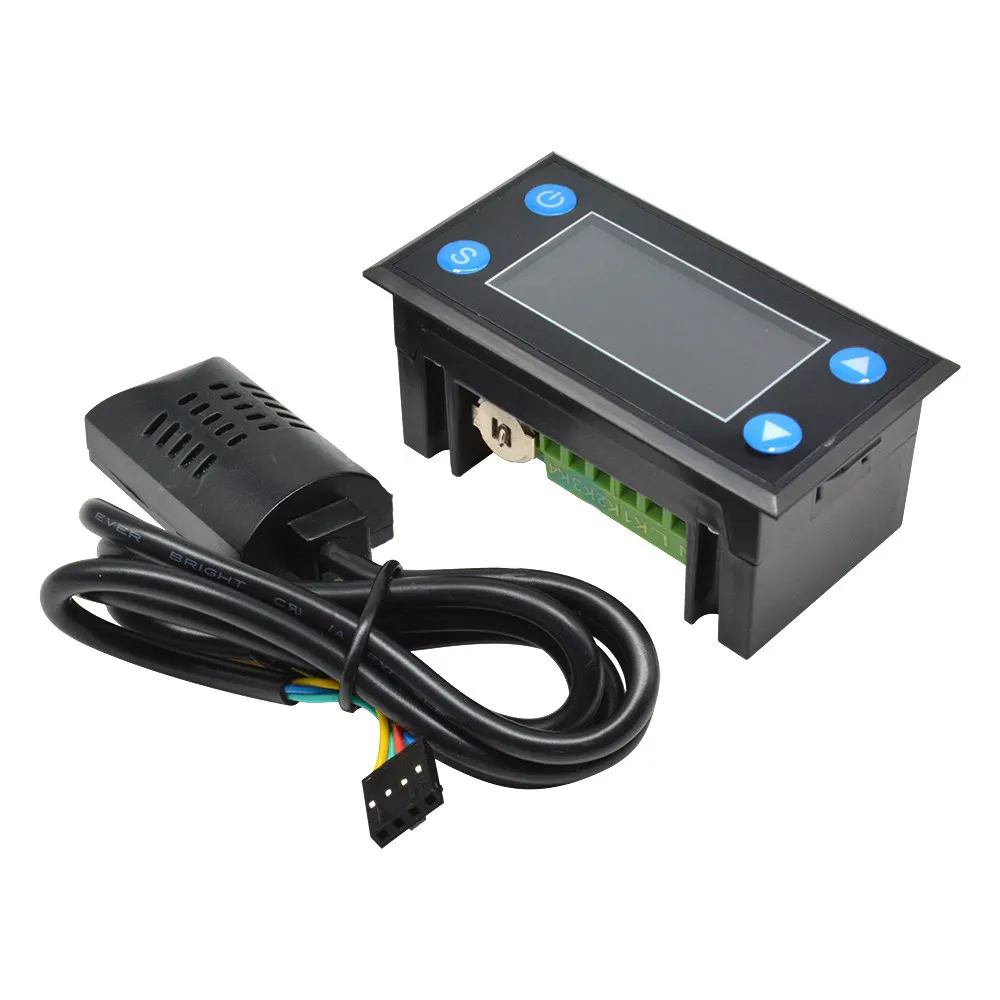 Kerui — contrôleur numérique de température d'humidité W1212, AC 220V, LCD, minuterie, capteur SHT20, sonde pour incubateur, Thermostat d'aquarium