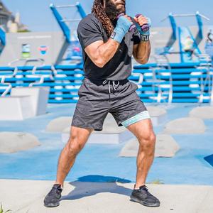 Pantalones Cortos Deportivos para Hombre con Forro de Malla de 7 Pulgadas, Compresión, Bolsillo y Diseño Camuflado para Fitness y Running - Product Image 3