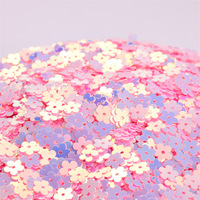 Paillettes dorées 7 mm en forme de fleur à cinq pétales pour nail art, slime, résine plastique, matériau de remplissage nacré DIY, patchs pour fard à paupières, sequins