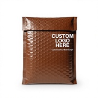 Enveloppes à bulles en polyéthylène imperméables LH, imprimées sur mesure, couleur chocolat, multi-tailles, pour l'expédition de colis cosmétiques