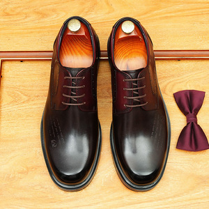 Zapatos de Hombre Formales de Cuero Genuino con Cordones, Estilo Clásico Retro Brillante, Antideslizantes, Última Moda Otoño 2026 - Product Image 5