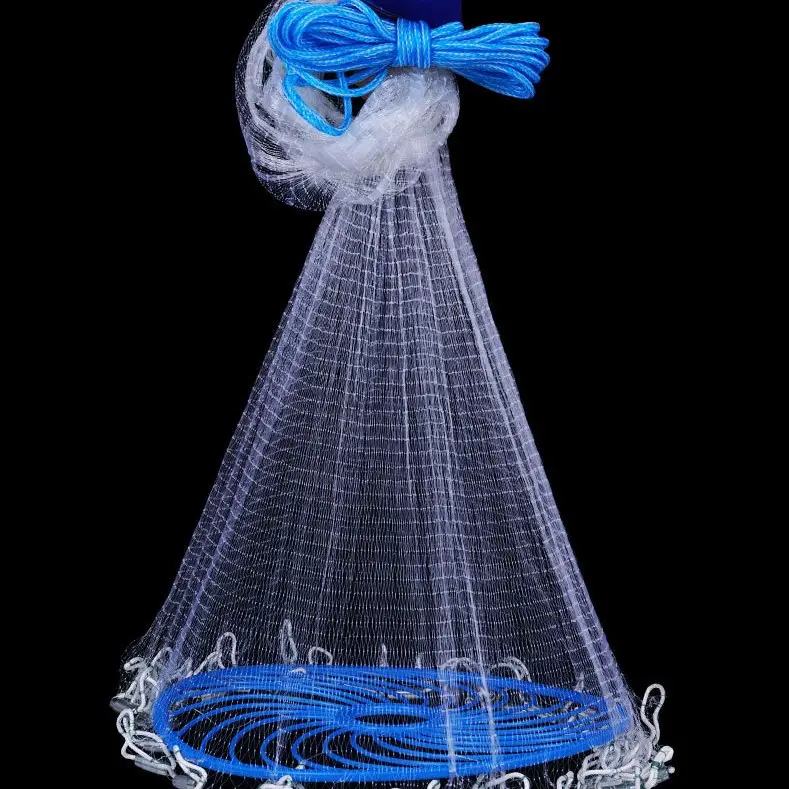 Hot bán PA Nylon Monofilament dòng Fly Hand Cast Net ném bắt dây rút đúc Lưới Đánh Cá