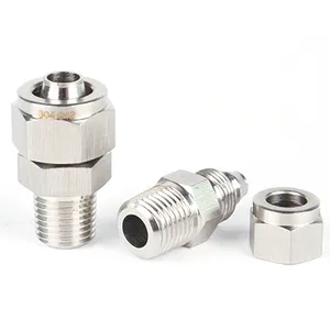 High Pressure Stainless Steel Hydraulic Quick Release Coupler Male Connect Gas Hose Fitting NPT Straight Type Pneumatic Fittings
