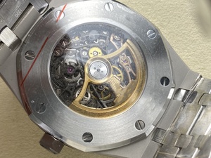 Reloj Mecánico de Buceo de Lujo, Super Calidad, Resistente al Agua, 41mm, Fábrica THB, Movimiento 3132, 15407, Audemars, Esqueleto Salmón - Product Image 5