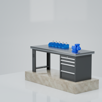 Table de travail antistatique ESD pour atelier industriel, en acier laminé à froid, établi modulaire, armoire à outils OEM en gros