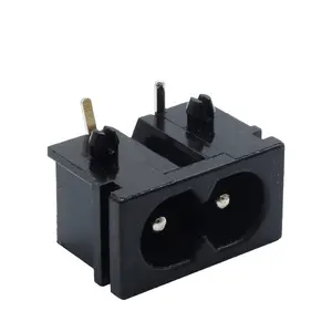 2 pin AC power socket pcb mount AC power socket card plug-in flame retardant AC jack for electric blanket power AC-019D