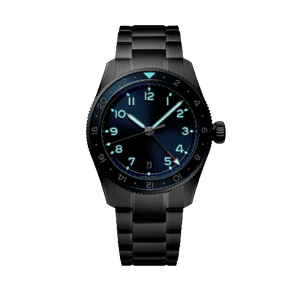 Reloj GMT Automático Unisex con Bisel Giratorio de 24 Horas, Esfera Luminosa, Correa de Acero Inoxidable, Ventana de Fecha, Funcional, Longinesing - Product Image 1