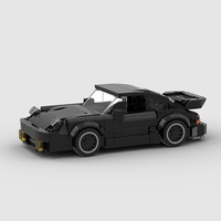 Blocs de construction MOC en plastique compatibles avec la voiture de course noire 83496, jouet éducatif créatif pour enfants, assemblage Birkcs