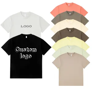 Camiseta de algodón transpirable para hombre, camisa masculina cómoda y versátil de alta calidad, de 300gsm, a la moda joven, nueva tendencia de verano