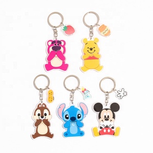 Porte-clés lumineux réutilisable en acrylique avec motif animal de dessin animé imprimé UV, avec alliage et taille de 4,2x6,2 cm pour enfants - Product Image 4