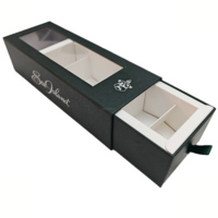 Boîte cadeau de luxe pour parfum en marbre violet clair avec tiroir coulissant, poignée métallique argentée personnalisée, emballage de parfum de luxe