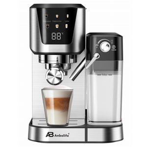 เครื่องชงกาแฟเอสเพรสโซ Anbolife รุ่นใหม่ ปั๊มแรงดัน 20 บาร์ ตัวเครื่องสแตนเลสสตีลทันสมัย ชงคาปูชิโน ลาเต้ได้ พกพาสะดวก - Product Image 3