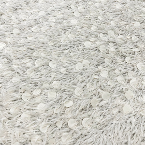 Nuevo Diseño de Tela de Encaje con Plumas y Lentejuelas Grandes, Tela de Terciopelo con Lentejuelas Bordadas para Vestidos de <span class=keywords><strong>Mujer</strong></span> y Abrigos de Invierno - Product Image 4