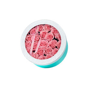 Sıcak satış çiçekçi kutusu yuvarlak pembe mavi hediye ambalaj <span class=keywords><strong>2</strong></span> adet Set çiçek kutusu şeffaf pencere ile - Product Image 5